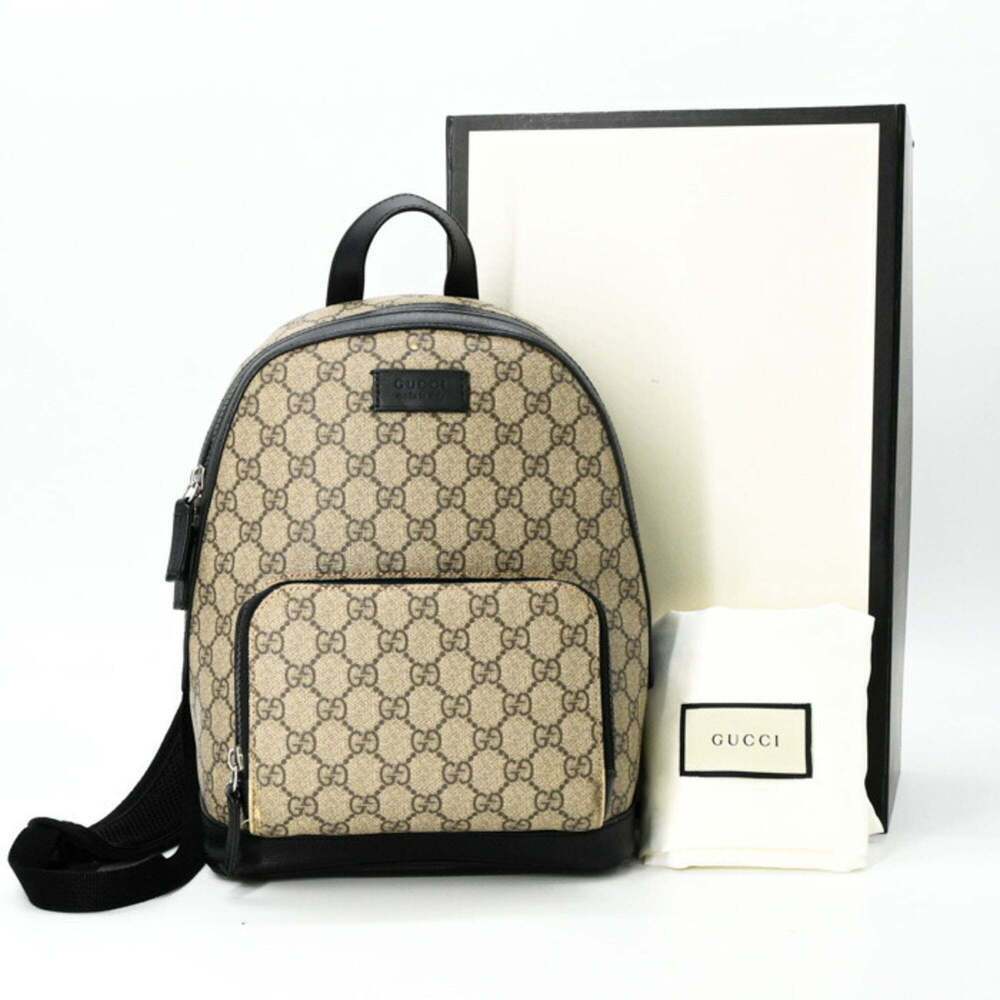 GUCCI Black Leather Backpack